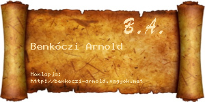 Benkóczi Arnold névjegykártya